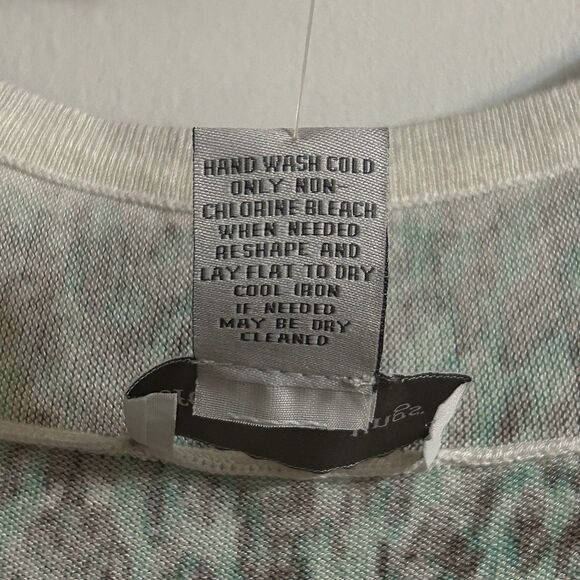 Soft Surroundings Green Speckled Abstract Open Front Cardigan Women’s 1X NWT - Picture 6 of 7